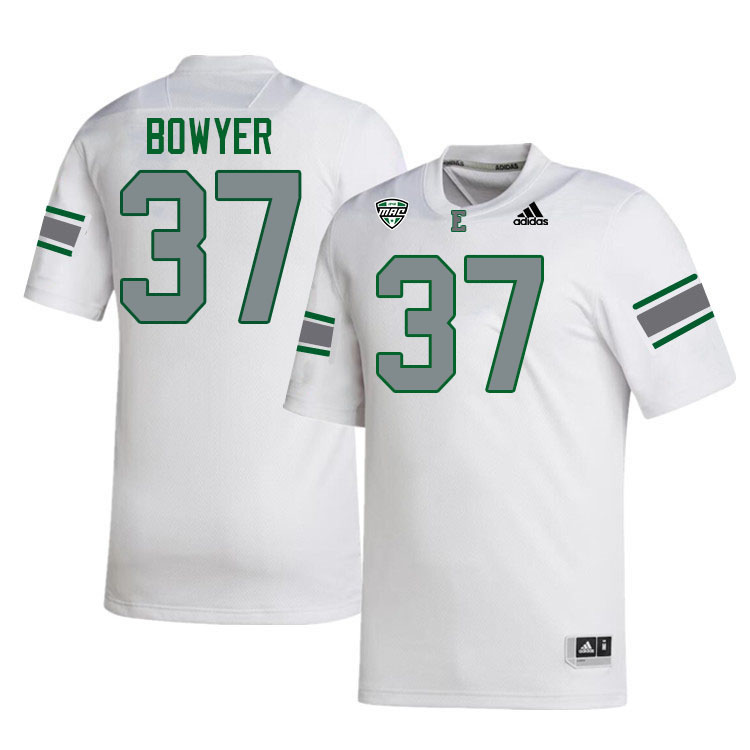 Eastern Michigan Eagles #37 Kenyon Bowyer College Football Jerseys Stitched Sale-White